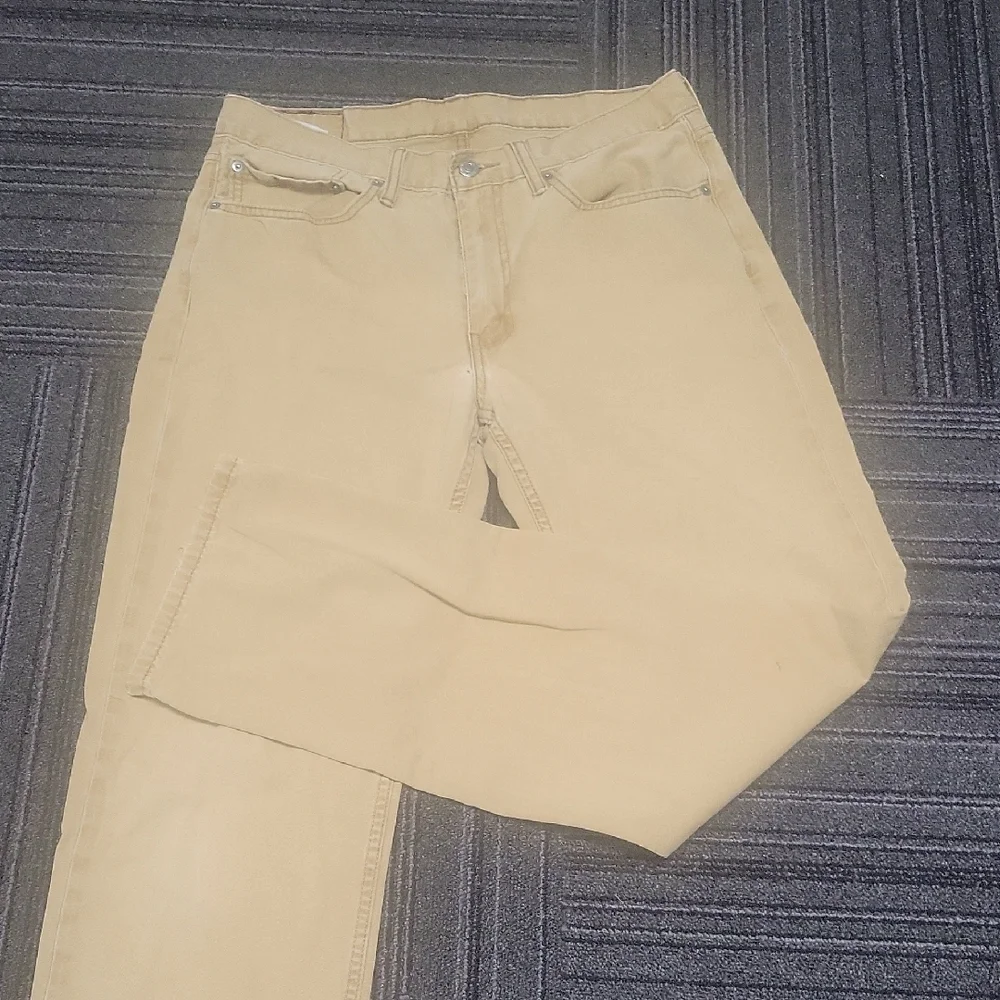Levi's Men's Beige Straight Jeans, Size 34x32
